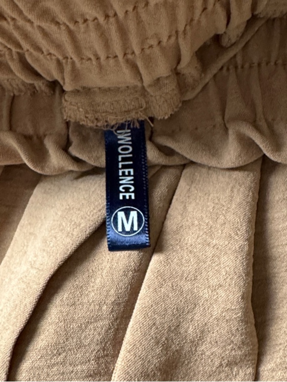 Wide-Leg Pants with Paperbag Waist in Light Khaki - Picture 6 of 7